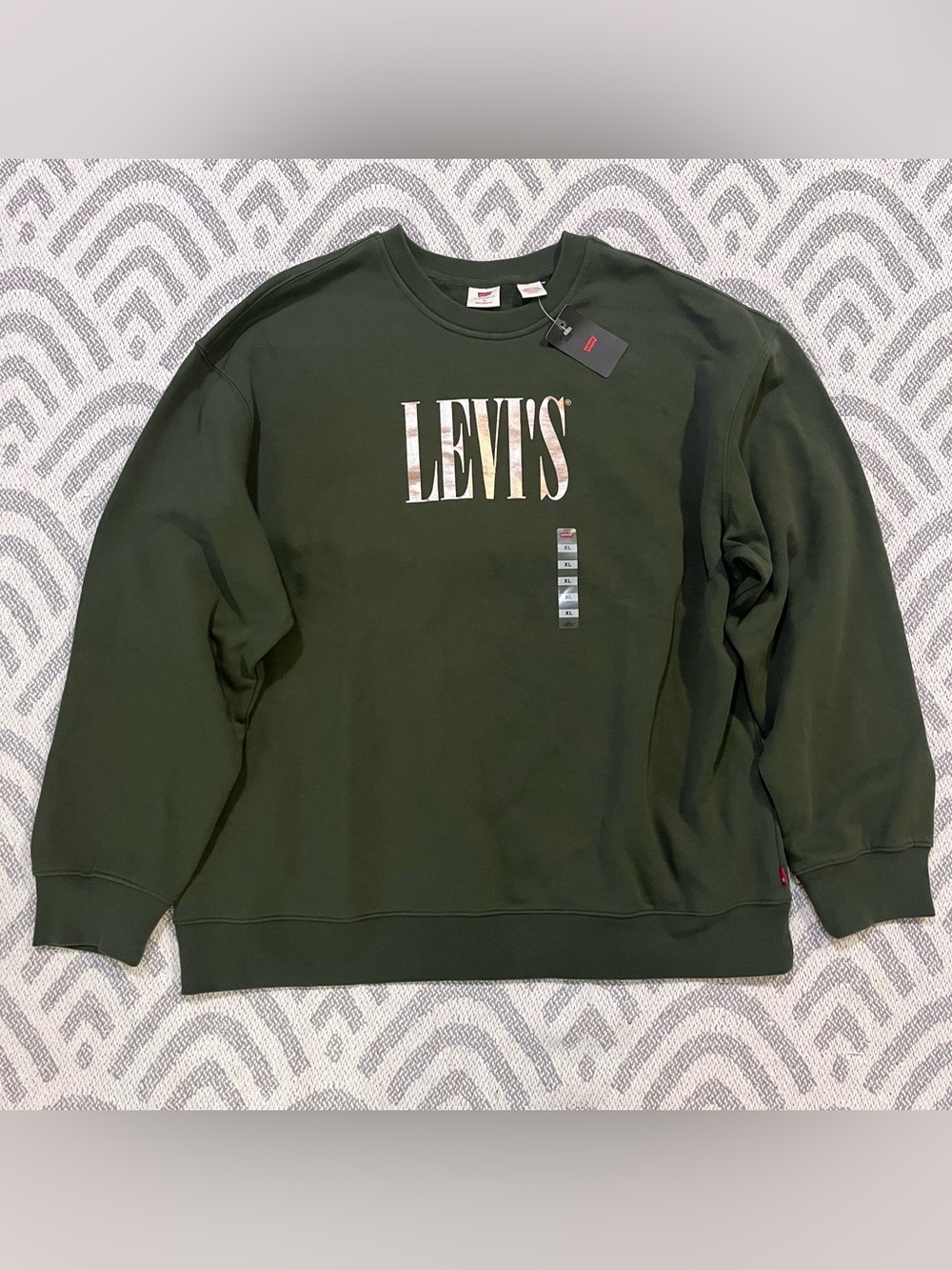 LEVI’S Men’s Dark Green Relaxed Fit Sweatshirt XL NWT